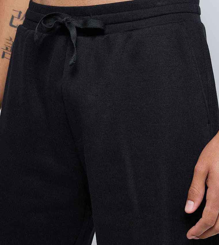 Solid Shorts with Drawstring Waist