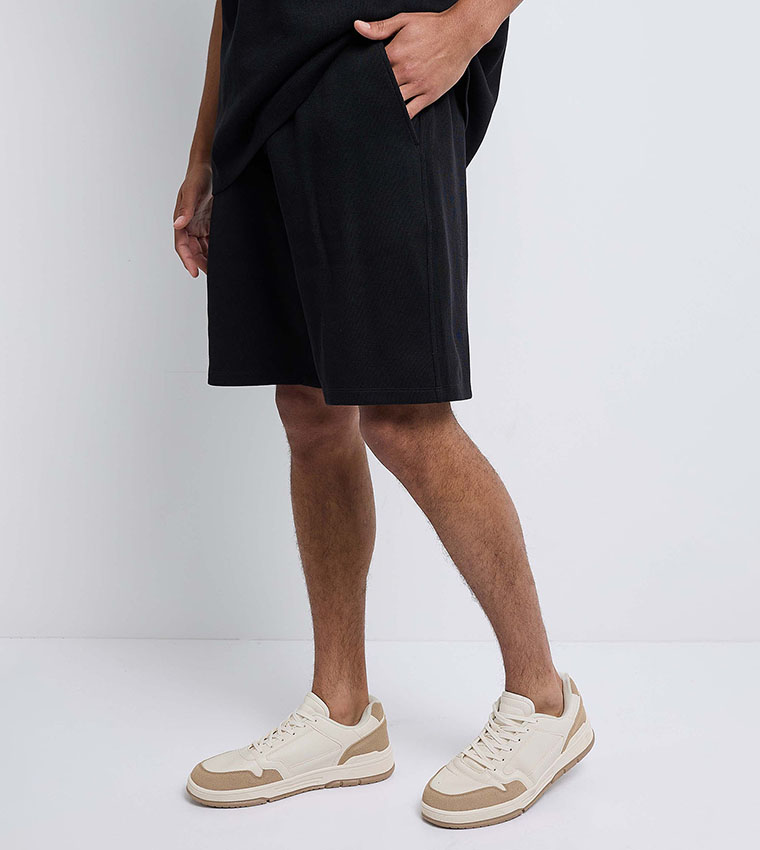 Solid Shorts with Drawstring Waist