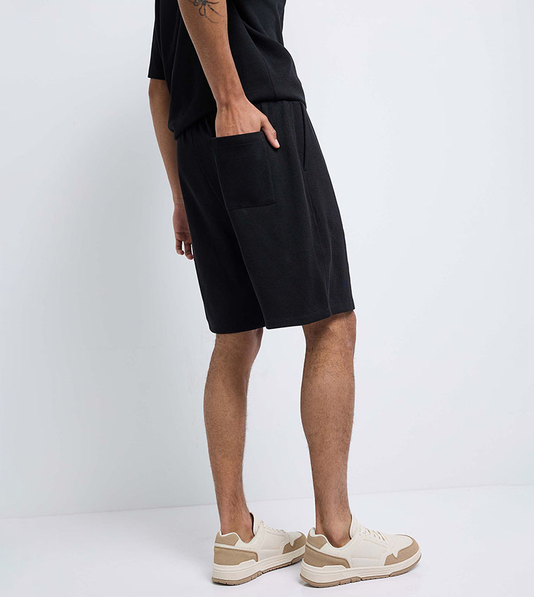 Solid Shorts with Drawstring Waist