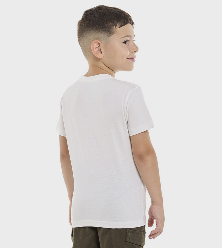 Printed T-Shirt with Crew Neck and Short Sleeves