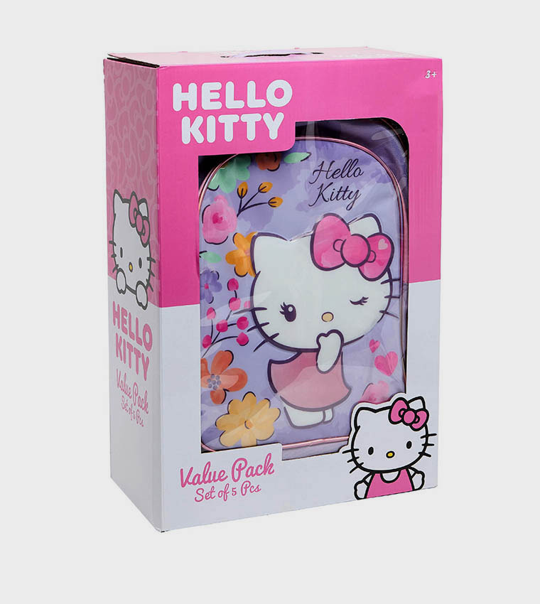 Hello Kitty Print 16" Trolley Backpack Set