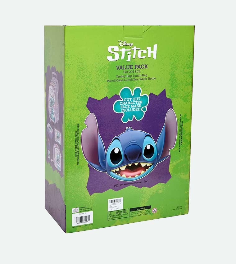 Stitch Print 16" Trolley Backpack Set