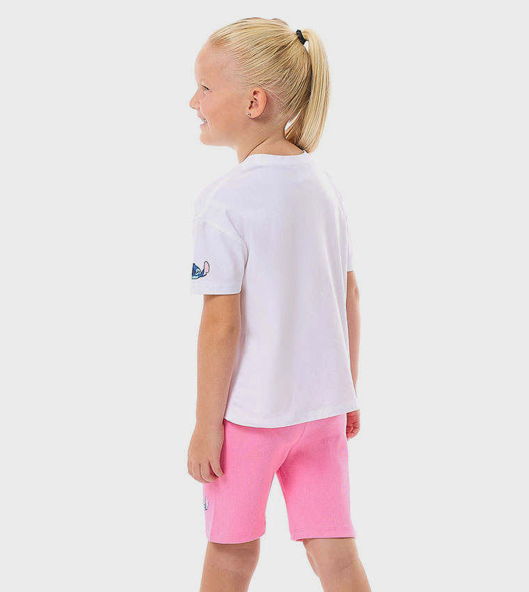 Stitch Printed T-Shirt and Shorts Set