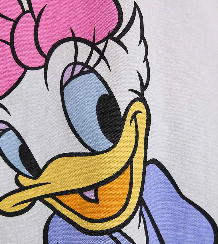 Daisy Duck Shirt with Classic Collar and Long Sleeves