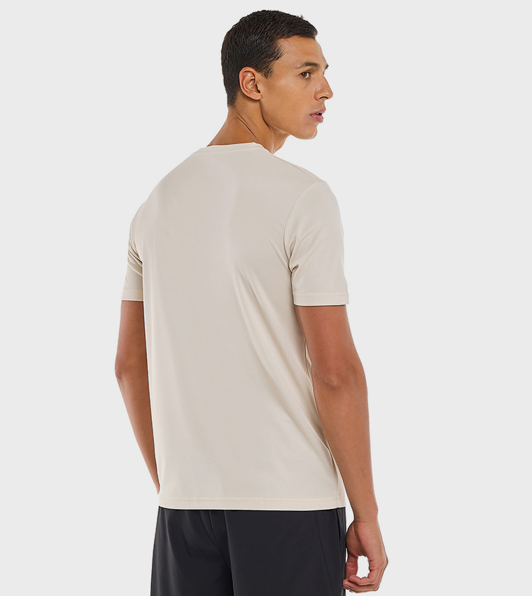 Printed Active T-Shirt with Crew Neck and Short Sleeves