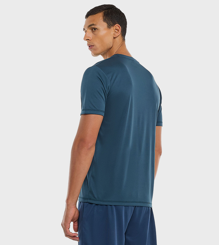 Printed Active T-Shirt with Crew Neck and Short Sleeves