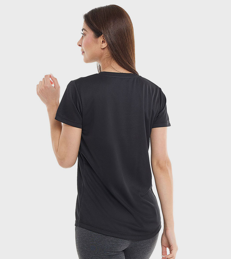 Printed Active T-Shirt with Crew Neck and Short Sleeves