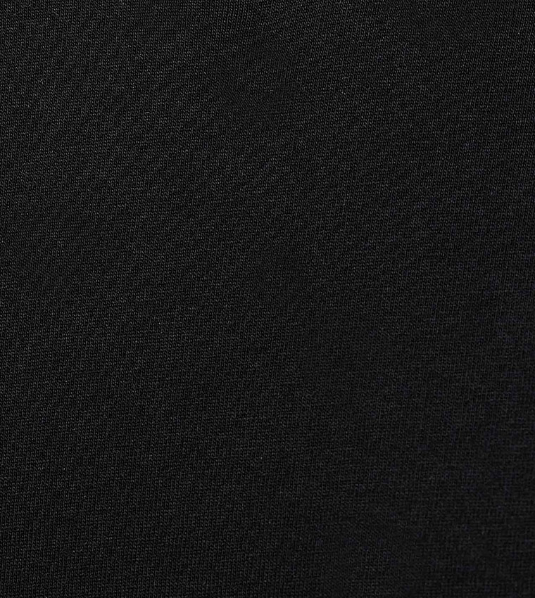 Solid T-Shirt with V-Neck and Short Sleeves