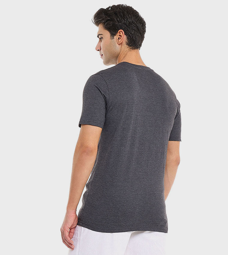 Solid T-Shirt With Crew Neck and Short Sleeves