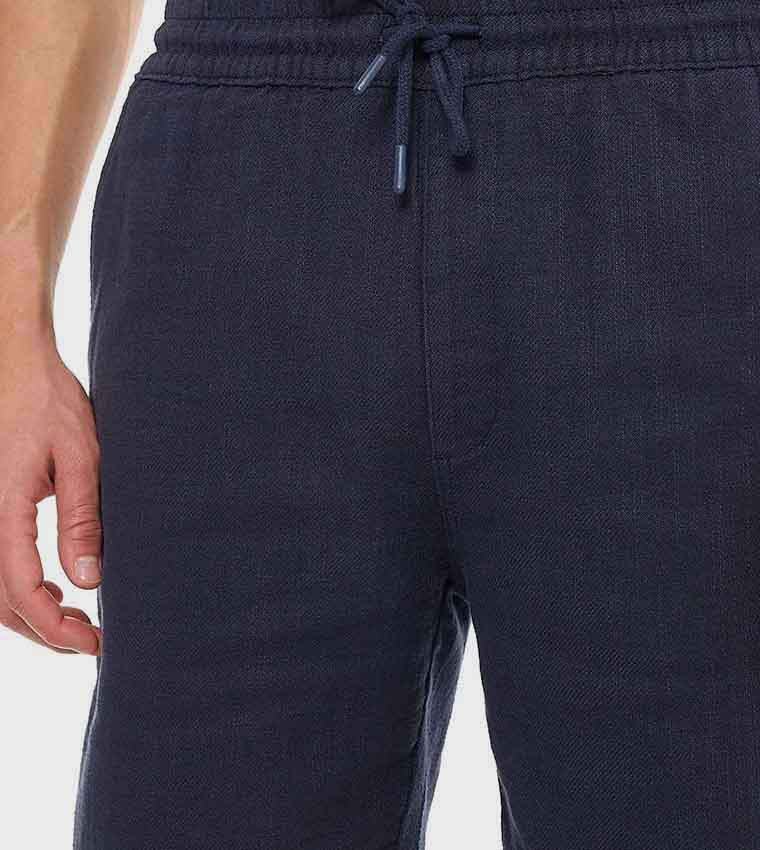 Solid Shorts With Drawstring Waist