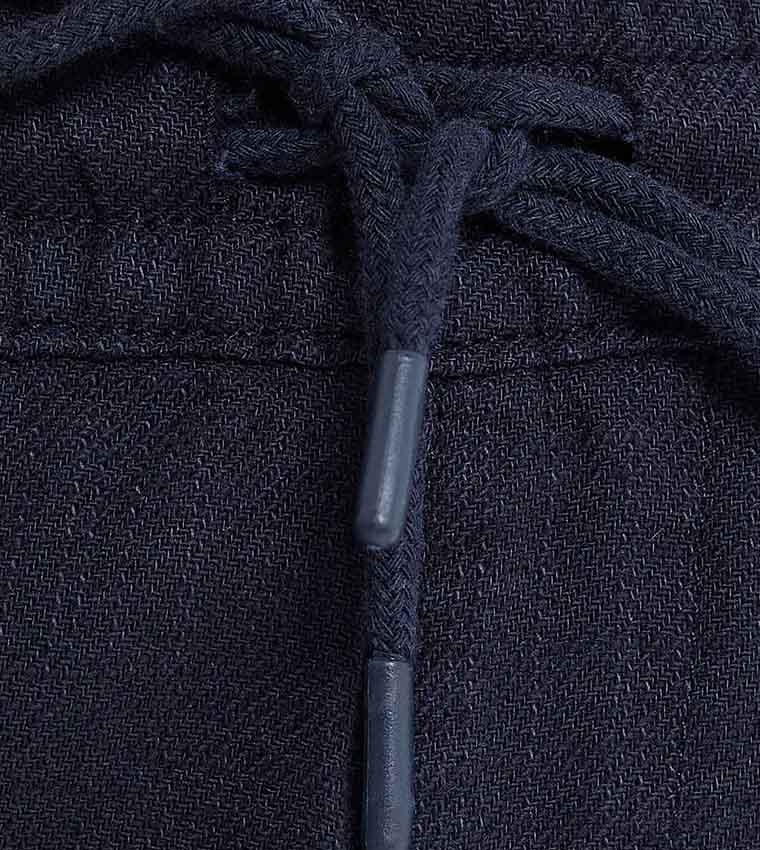 Solid Shorts With Drawstring Waist