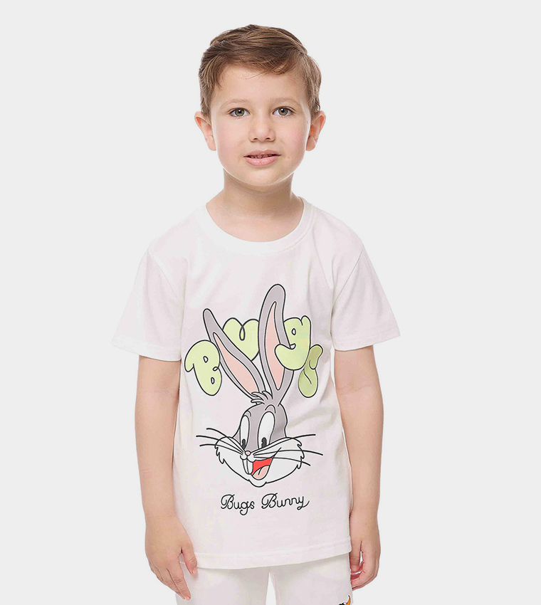 2 Pack Looney Tunes Printed T-Shirts with Short Sleeves