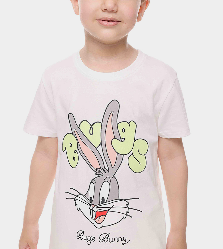 2 Pack Looney Tunes Printed T-Shirts with Short Sleeves