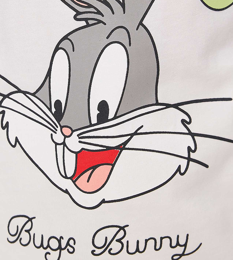 2 Pack Looney Tunes Printed T-Shirts with Short Sleeves