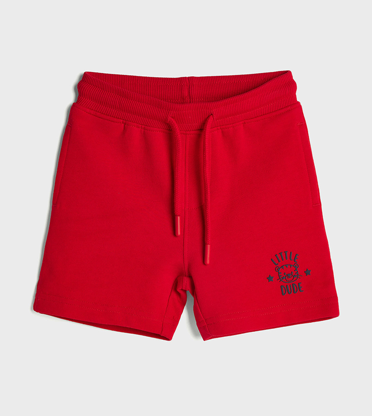 Printed Shorts with Drawstring Closure