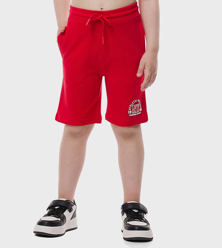 Printed Shorts with Drawstring Closure