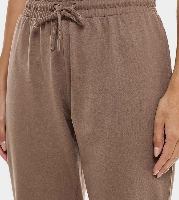 Solid Joggers with Drawstring Waist