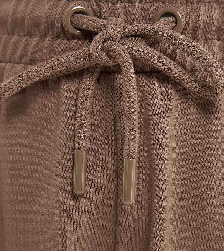 Solid Joggers with Drawstring Waist