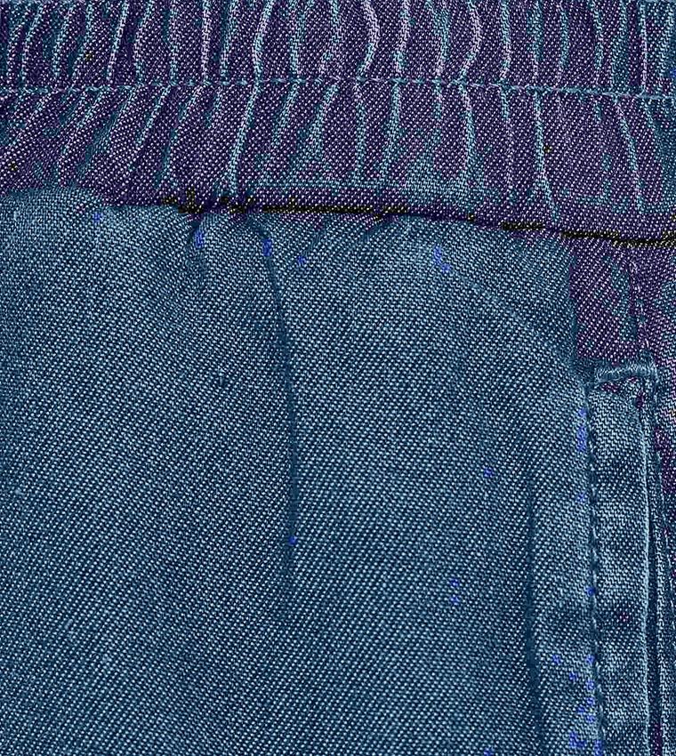 Washed Wide Leg Jeans with Elastic Waist