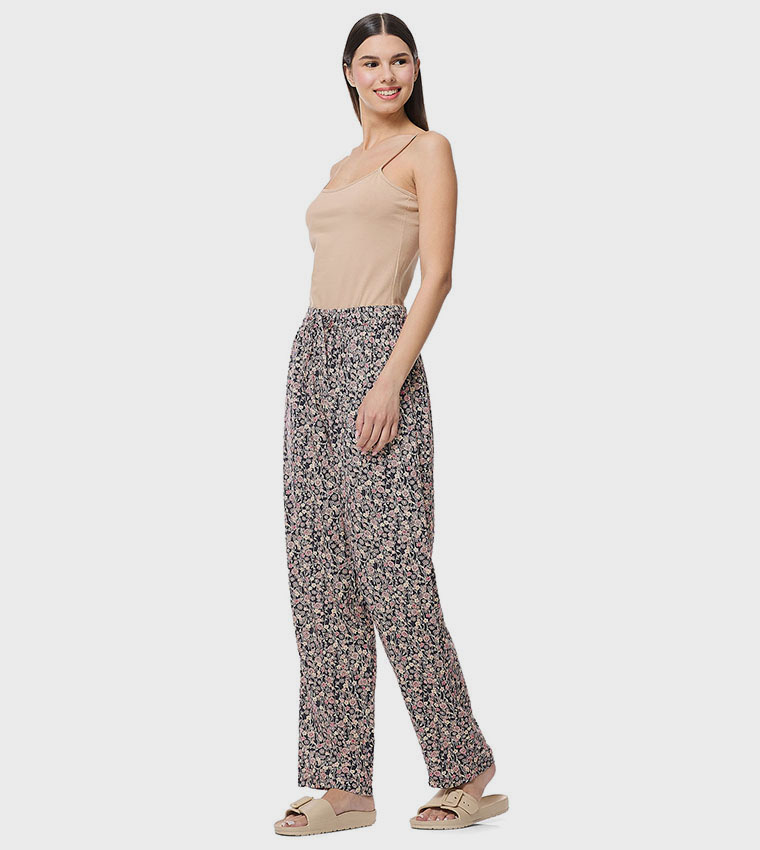 Printed Pyjama Pants with Drawstring Waist