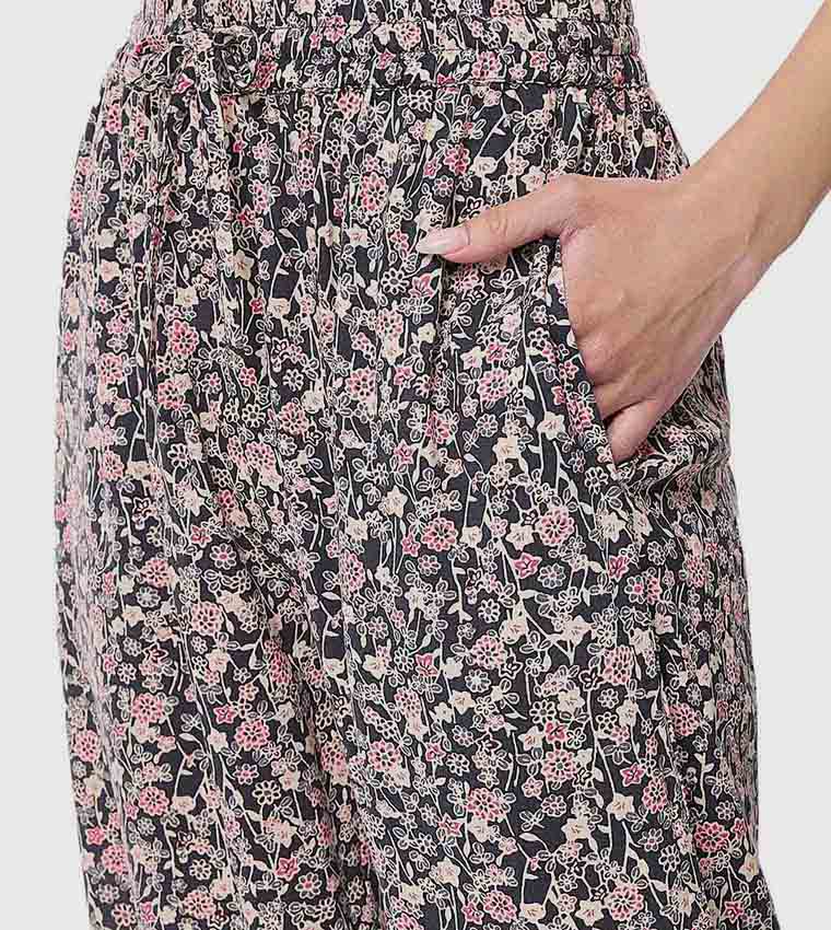 Printed Pyjama Pants with Drawstring Waist