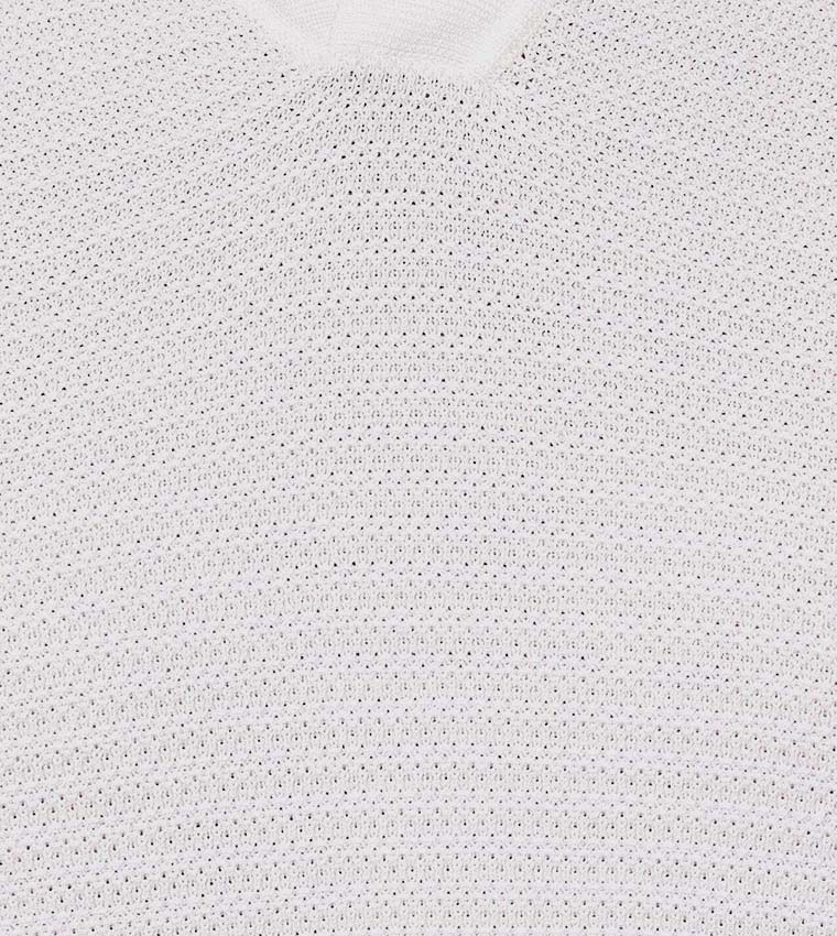 Textured Polo T-Shirt with Short Sleeves