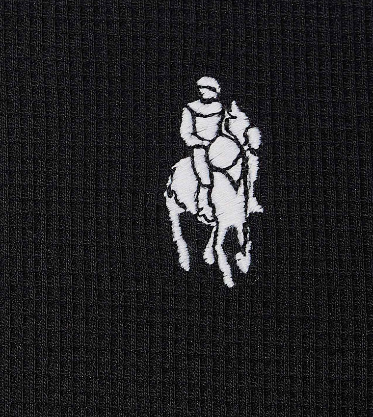 Logo Embroidered Polo T-Shirt with Short Sleeves