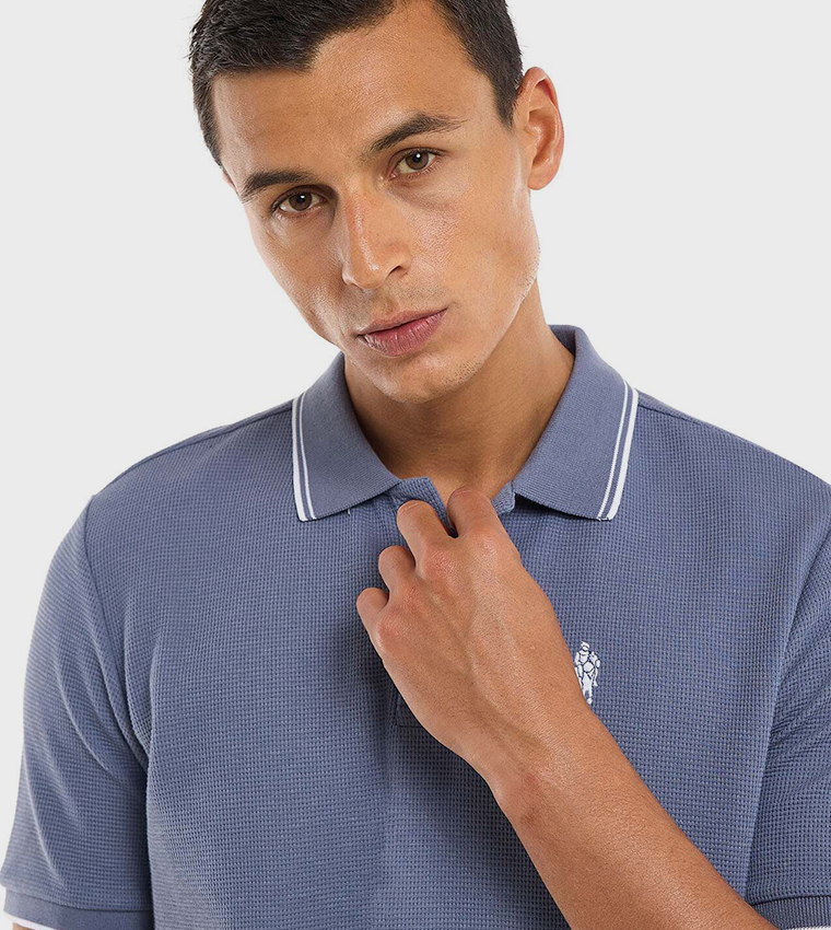 Logo Detail Polo T-Shirt with Short Sleeves