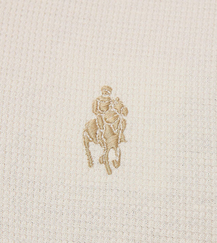 Logo Embroidered Polo T-Shirt with Short Sleeves