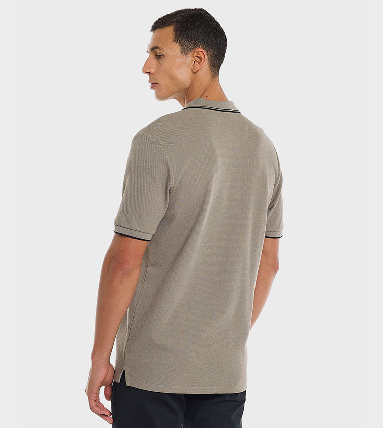 Logo Detail Polo T-Shirt with Short Sleeves