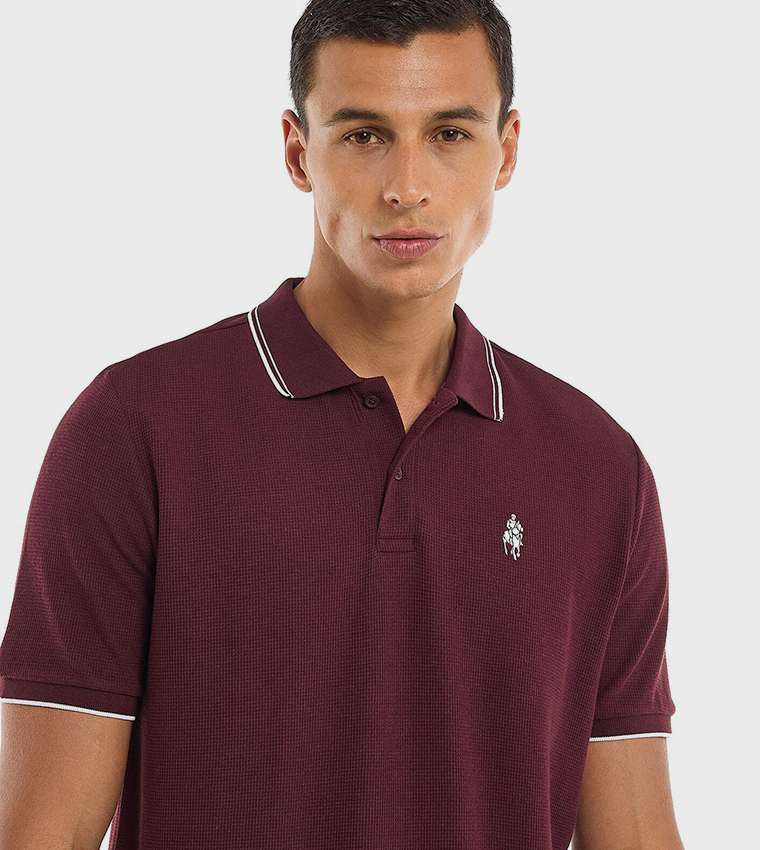 Logo Detail Polo T-Shirt with Short Sleeves