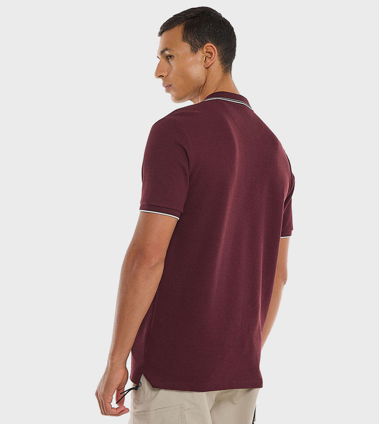 Logo Detail Polo T-Shirt with Short Sleeves