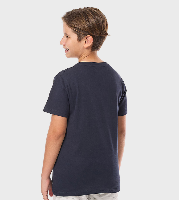 Printed T-Shirt with Crew Neck and Short Sleeves