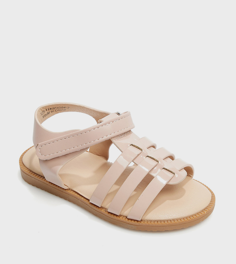 Strappy Velcro Strap Sandals
