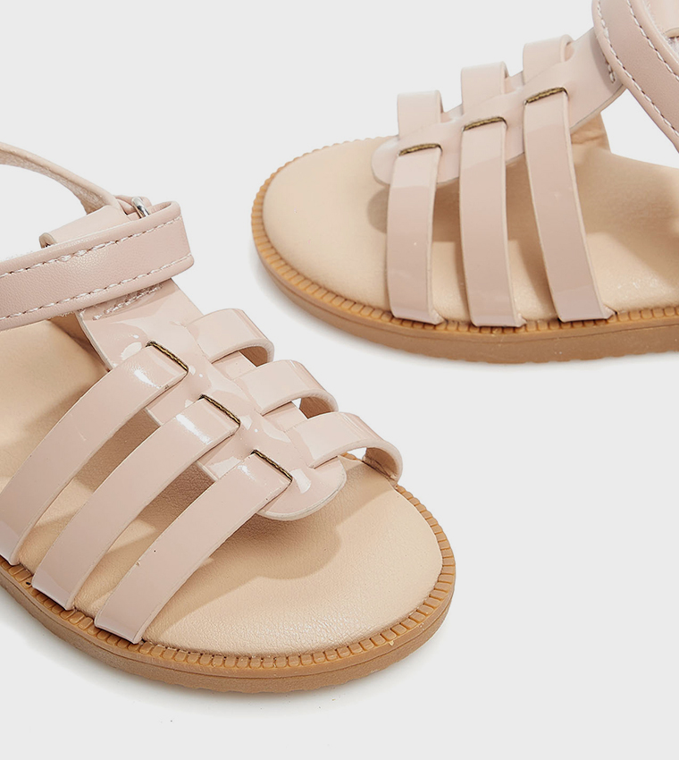 Strappy Velcro Strap Sandals