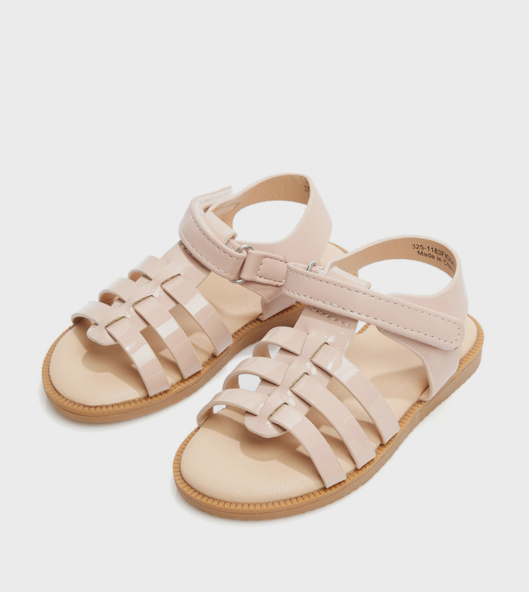 Strappy Velcro Strap Sandals