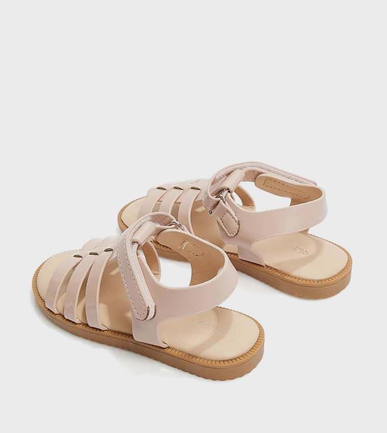 Strappy Velcro Strap Sandals