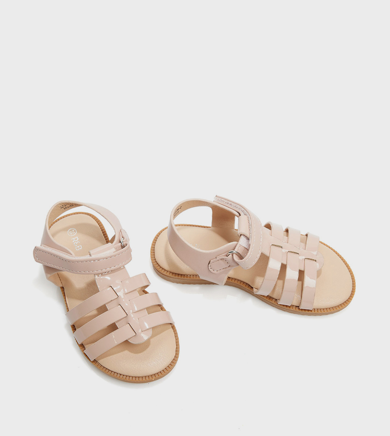 Strappy Velcro Strap Sandals
