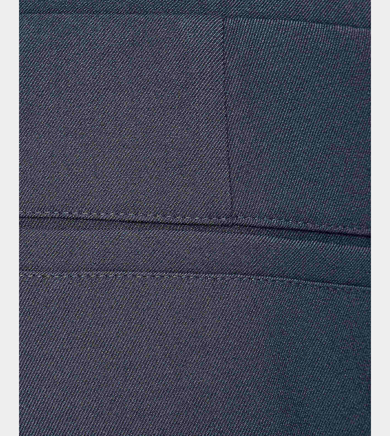 Solid Tapered Fit Trousers with Drawstring Waist