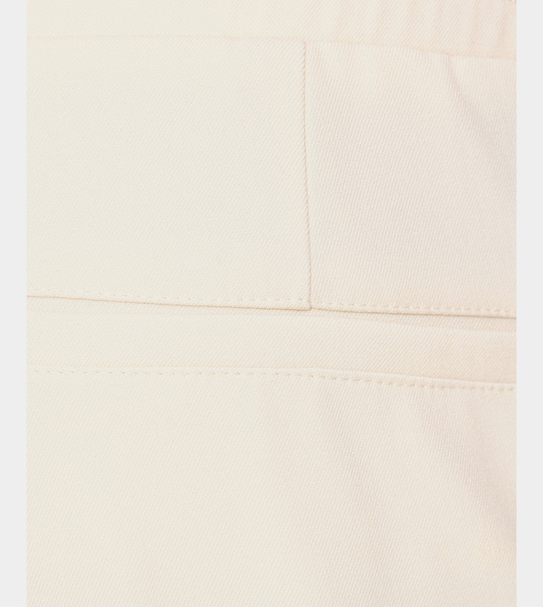 Solid Tapered Fit Trousers with Drawstring Waist