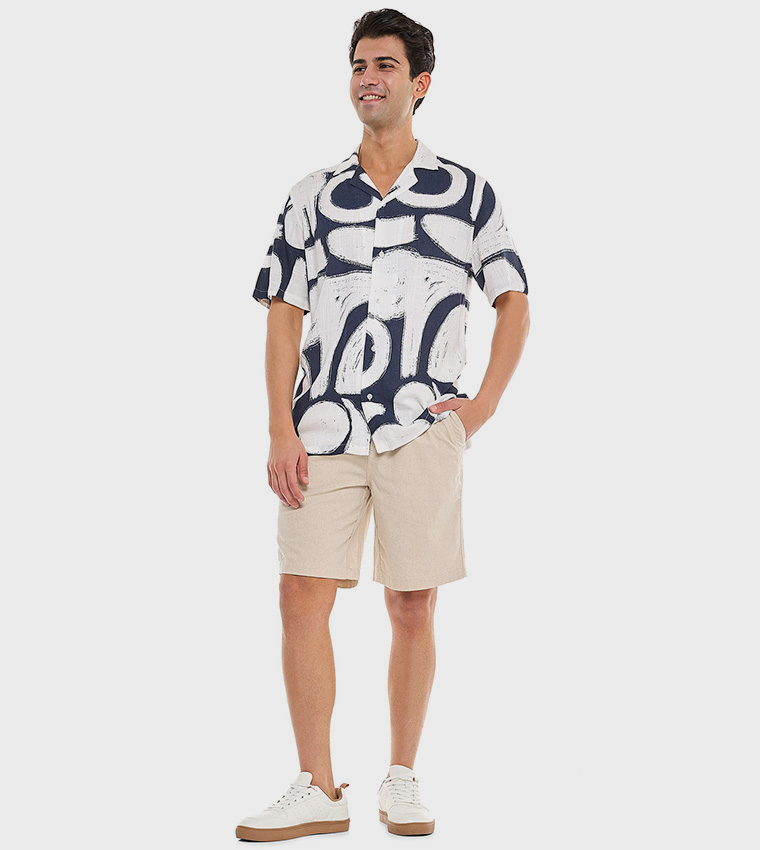 Solid Shorts With Drawstring Waist