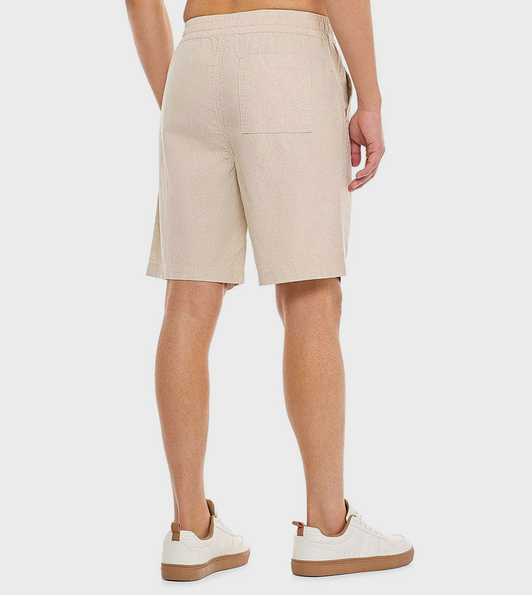 Solid Shorts With Drawstring Waist