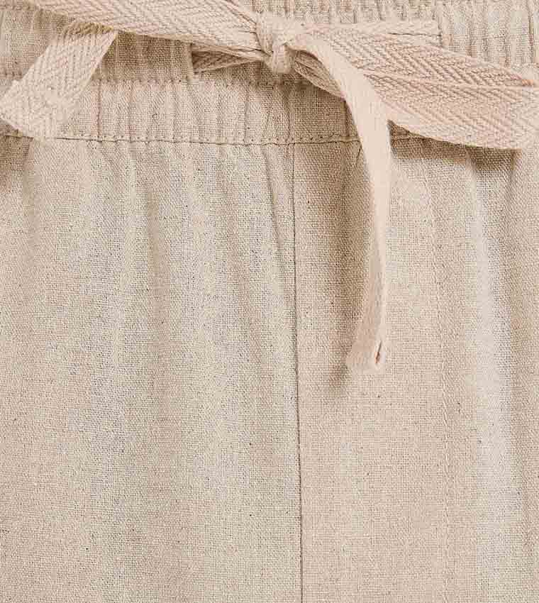 Solid Shorts With Drawstring Waist