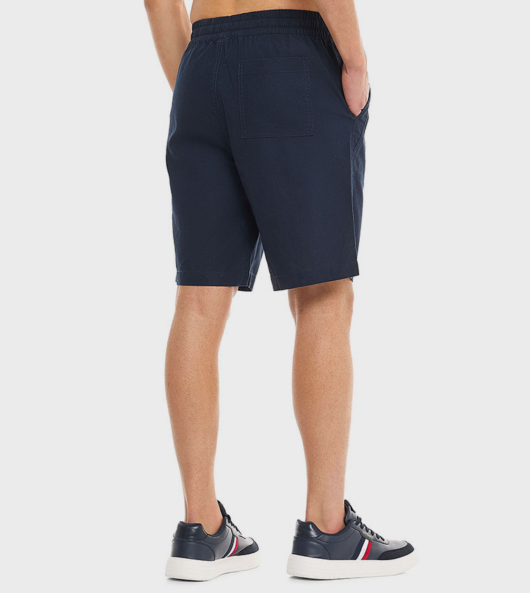 Solid Shorts With Drawstring Waist