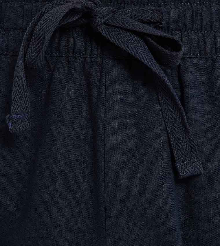 Solid Shorts With Drawstring Waist