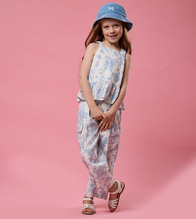 Printed Sleeveless Top and Pant Set