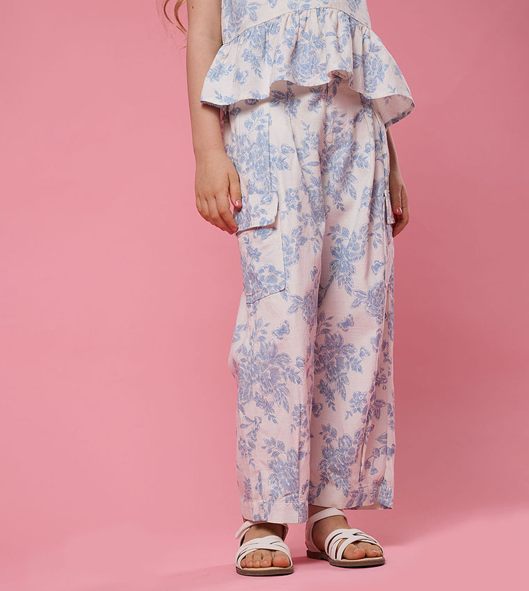 Printed Sleeveless Top and Pant Set
