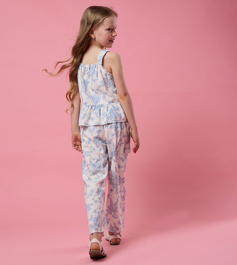 Printed Sleeveless Top and Pant Set