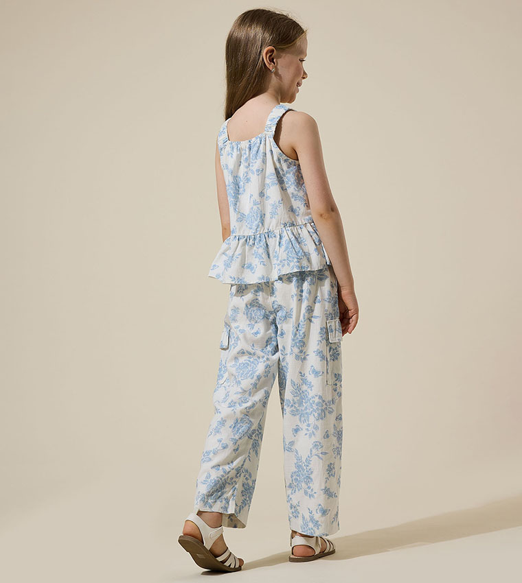 Printed Sleeveless Top and Pant Set