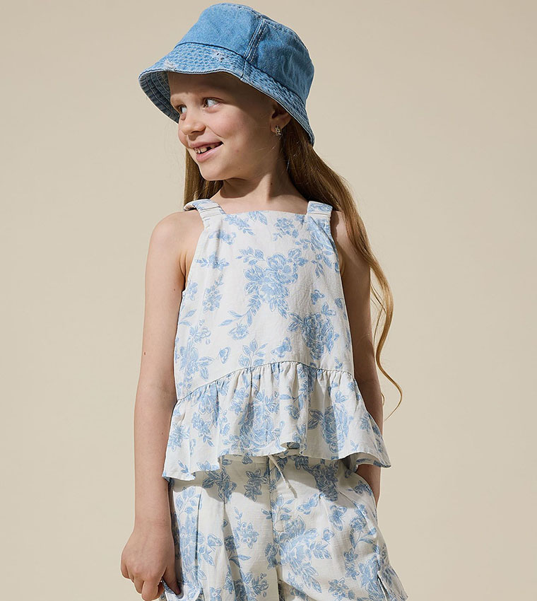 Printed Sleeveless Top and Pant Set